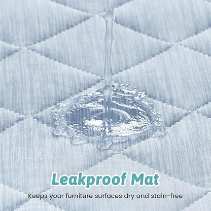COZY KISS Extra Large Dog Cooling Mat 52"x82" Q-Max>0.4, Waterproof & Leakproof Pet Bed Cover, Non-Slip Cooling Dog Blanket for Couch, Floor, Large Dogs (Blue)