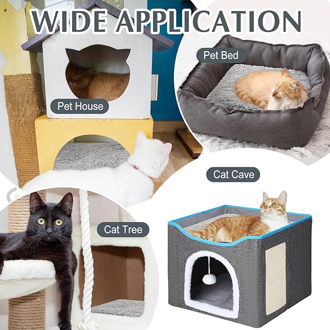 Drydiet 4 Pack Self Warming Cat Pads Self Heating Cat Mat Washable Homeless Dogs Thermal Pads Kennel Pad Reflects Body Heat Warm Crate Bed Mat for Indoor Outdoor Pet(Gray,12 x 12 Inch)