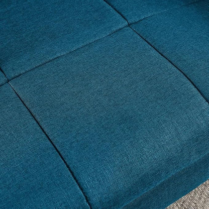 Dog Couch Bed with Backrest and Armrest, Durable Pet Sofa with Soft Foam Cushion, Elevated Dog Couch Bed with Legs for Medium and Large Dogs, Blue