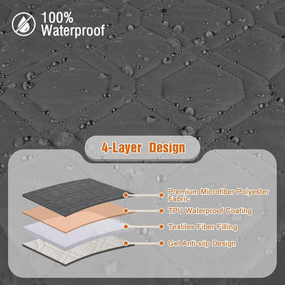 VANSOFY Couch Cover, Waterproof Sofa Covers Washable Slipcover Furniture Protector Couch Seat Covers Non-Slip Couch Cover for Dogs, Pets(Chair, Charcoal Gray)