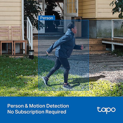 Tapo 2K Indoor/Outdoor Wired Security Camera - Works as a Baby Monitor & Pet Camera, Person/Motion/Baby Cry Detection, 2-Way Audio, Siren, Subscription-Free Local Storage or Optional Cloud, C113