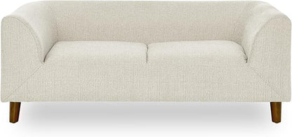 Dog Sofa Bed for Medium Dogs with Backrest and Armrest, Memory Foam Dog Sofa Couch, Modern Elevated Pet Couch Bed with Wooden Legs, Beige