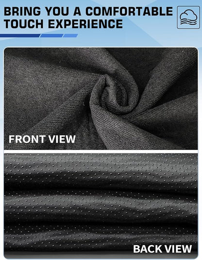 1160g Heavy Duty Towel Car Seat Cover, Sweatproof Absorbent Microfiber Rear Seat Protector for Gym Beach Athletes, Universal Fit Waterproof Back Seat Mat for Sedans SUV Minivans, Black