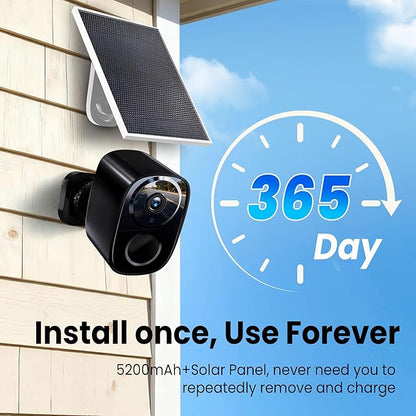 realhide 2026 Upgraded 2K Wireless Outdoor Security Cameras with Solar Panels, Free Cloud Storage, AI Motion Detection, Spotlight & Siren Alarm, 2-Way Talk, IP66 Waterproof