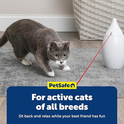 PetSafe Zoom Rotating Laser Cat Toy - Encourages Multi-Cat Play - Dual Red Laser Beams - Motion Toy - Whisper Quiet Operation - Battery Operated