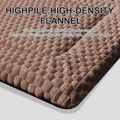 Dog Bed Mat - Dog Crate Pad - Reversible Mat for Pet Comfort - Soft Bed Crate Pads for All Seasons - Durable, Machine Washable Mat for Crates, Travel, and Home (Dark Brown, 18" L*14" W*1.5" Th)