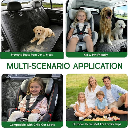 Dog Car Seat Cover, Back Seat Cover for Toyota Tacoma SR SR5 TRD Sport Off-Road Pro Limited Double Cab Access Cab 1995-2024 2025 2026, Non-Slip Backing Waterproof Car Pet Bench Backseat Covers