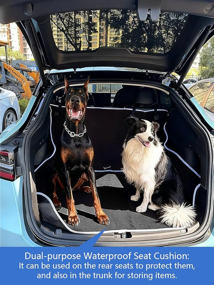 1160g Heavy Duty Towel Car Seat Cover, Sweatproof Absorbent Microfiber Rear Seat Protector for Gym Beach Athletes, Universal Fit Waterproof Back Seat Mat for Sedans SUV Minivans, Black