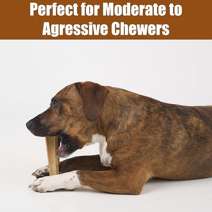 SPOT Bam-Bones Plus Coffee Wood T-Bone Dog Chew Toy, Chicken Flavor, Nylon and Coffee Wood Fiber Blend, Durable Chew for Heavy Chewers and Dogs Under 60 lbs, Non-Splintering Dental Chew, 6 Inch