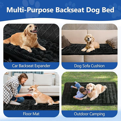 Thickened Dog Bed for Car Back Seat, Upgraded Bottom Non-Slip, Fits Hard Bottom car seat Cover for Dogs, Premium Dog Car Seat Cover
