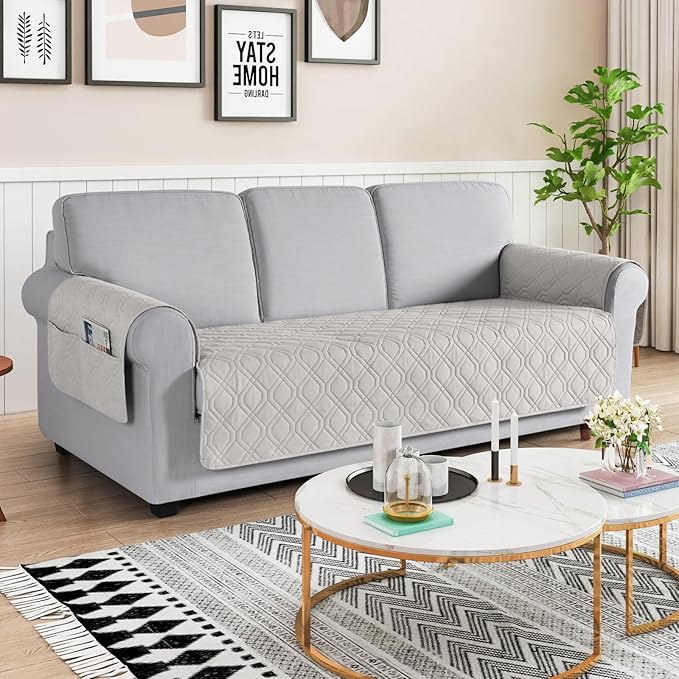 VANSOFY Couch Cover, Waterproof Sofa Covers Washable Slipcover Furniture Protector Couch Seat Covers Non-Slip Couch Cover for Dogs, Pets(Sofa, Off White)