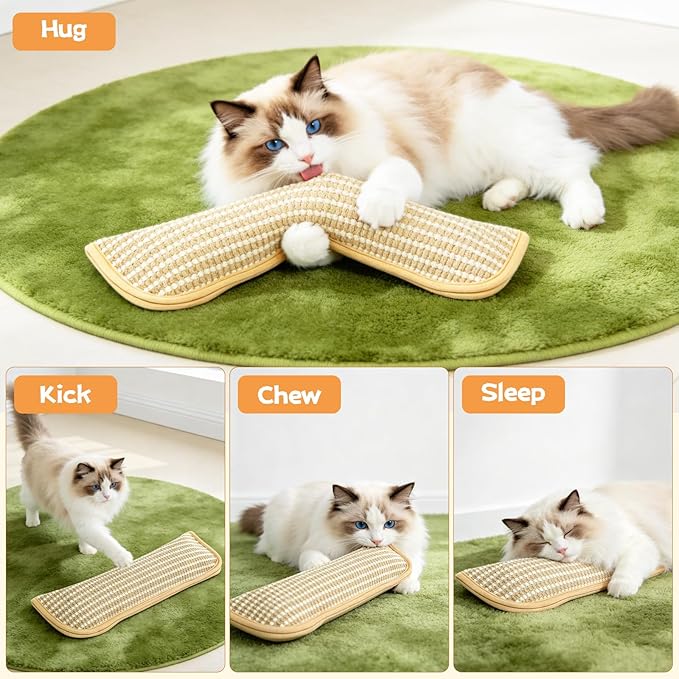 2 Pcs Catnip Toys for Cats,Interactive Catnip Chew Toy,Scratching Posts for Indoor Cats Adults,Cat Chew Toy,Enrichment Toy,Kitten Teething,Catnips Pillows for Bored Indoor (2 PCS, S)