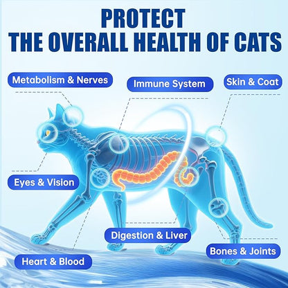 Just Try 23 in 1 Taurine for Cats Vitamins Treats with L-Lysine for Immune, Joint Support Skin & Coat & Heart Health - Multivitamin, HIV Omega 3, Biotin Supplements for Indoor & Senior Cat - 300 Bites