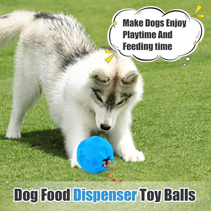 Treat Dispensing Dog Toys for Aggressive Chewers Large Breed, Rubber Balls for Dogs, Cognitive Dog Toys to Keep Them Busy, Dog Treat Toy Ball