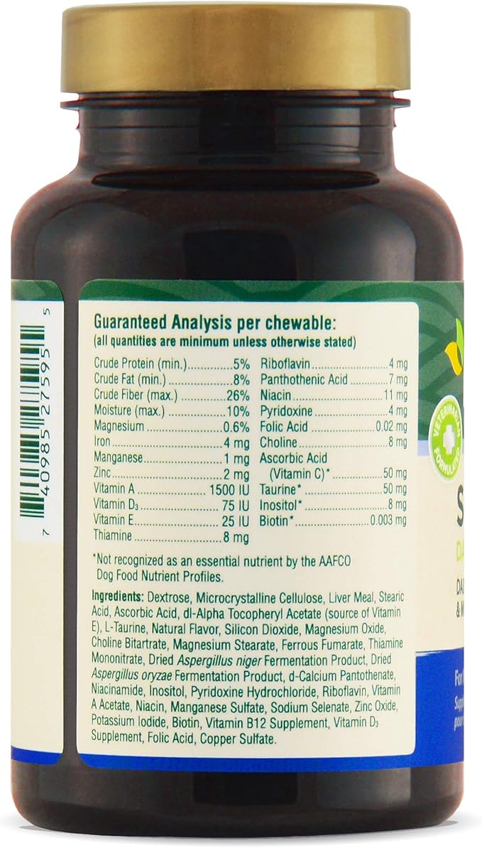 Petnc Senior Multi Chewables (60 Count), Daily Dog Multivitamin & Multimineral Support, Includes Zinc, Magnesium, Iron & More, Supports Overall Health, For Mature Dogs, Liver Flavor