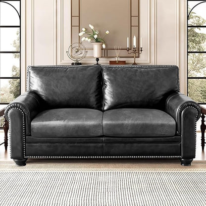 ANARACHON Leather Look Couch Cushion Covers Sofa Seat Slipcovers Sets Couches Furniture Protector for Sectional Armchair Loveseat Pets Kids Stretch Spandex Fabric (2 Cushion Loveseat, Light Grey)