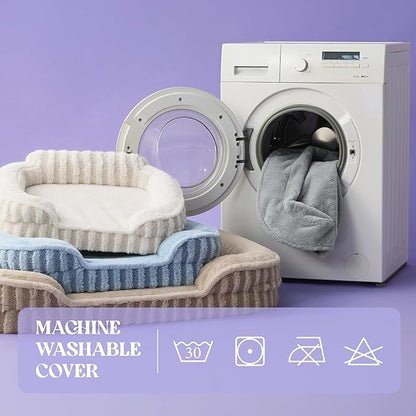 LE SURE Cute Dog Beds for Extra Large Dogs, Orthopedic Waterproof XL Pet Bed with Sides, High Back Non-Slip and Egg-Crate Foam Big Dog Couch Sofa with Washable Removable Cover, Grey