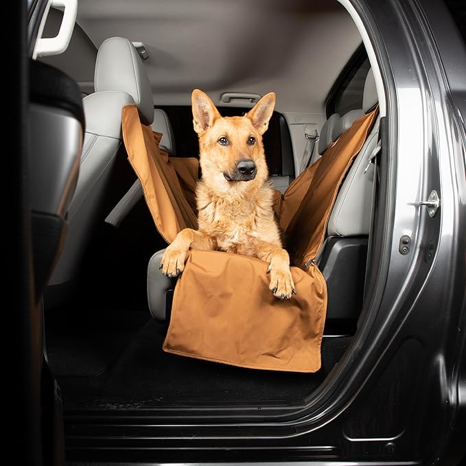 Carhartt Universal Fitted Nylon Duck Pet Hammock, Dog Back Seat Cover, Carhartt Brown