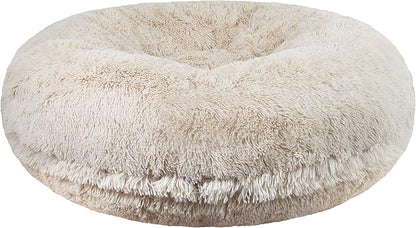 Bessie and Barnie - Luxury Extra Plush Faux Fur Bagel Pet/Dog Bed (Blondie, X-Larg)