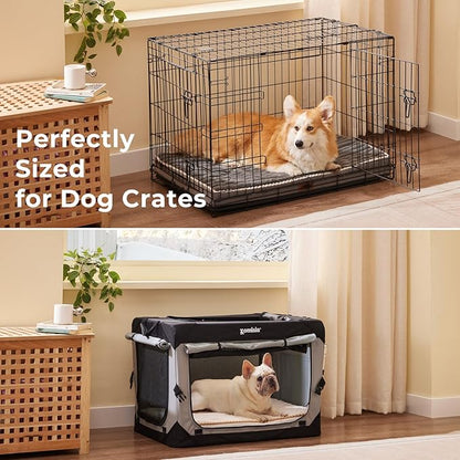 ZOMISIA XXL Dog Bed for Crate - Extra Large Orthopedic Pet Beds with Removable Machine Washable Cover, Egg Crate Foam Puppy Pad, Suitable for Pet Up to 100 lbs, 47"x29"