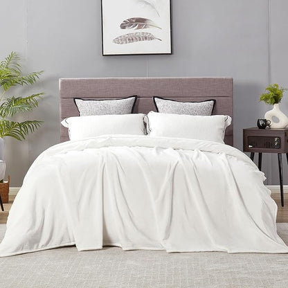 DREAMNINE Extra Large Solid Soft Comfy Fluffy Fleece Bed Blanket Full Size 80" x 90", Luxury Decorative Fuzzy Blanket for Bedroom, Big Cozy Shaggy Warm Flannel Blankets for Winter Autumn Pet, White