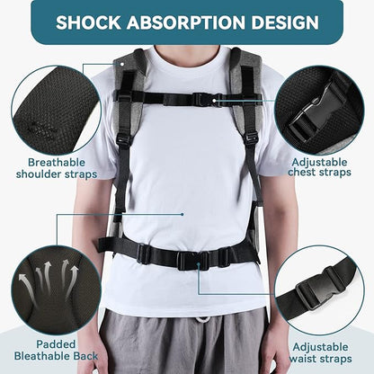 Petsfit Pet Backpack Carrier with Upgrade Waist Cushion Design to Better Fit the Waist, Suitable for Small and Medium Cats, and Rabbits up to 18 Pounds