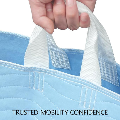 DAHAPYBOO Improvia Positioning Bed Pad 34"x52" with 8 Reinforced Handles,Washable Underpads 4 Pack Incontinence,Heavy Absorbency Reusable for Elderly, Kids Adults, Waterproof Quick Drying for Bed
