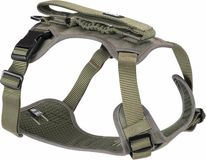 TUG Grab Dog Harness | Integrated Traffic Leash Magnetically Attached for Quick Control (Medium/Green)