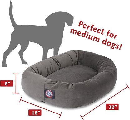 Majestic Pet Villa 24 Inch Shredded Memory Foam Dog Bed for Small Sized Dog 24x19x7 Inch–Orthopedic Pet Bed - Washable Small Puppy Mat with Head Support-Vintage