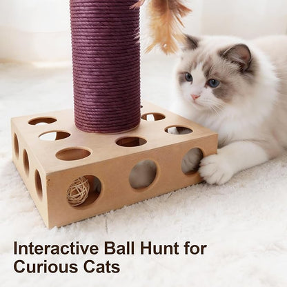 PAWISE Cat Scratcher – Reversible Cardboard Scratching Pad, Durable Cat Scratch Bowl & Bed, Interactive Scratcher for Indoor Cats & Kittens (8.6X8.6)