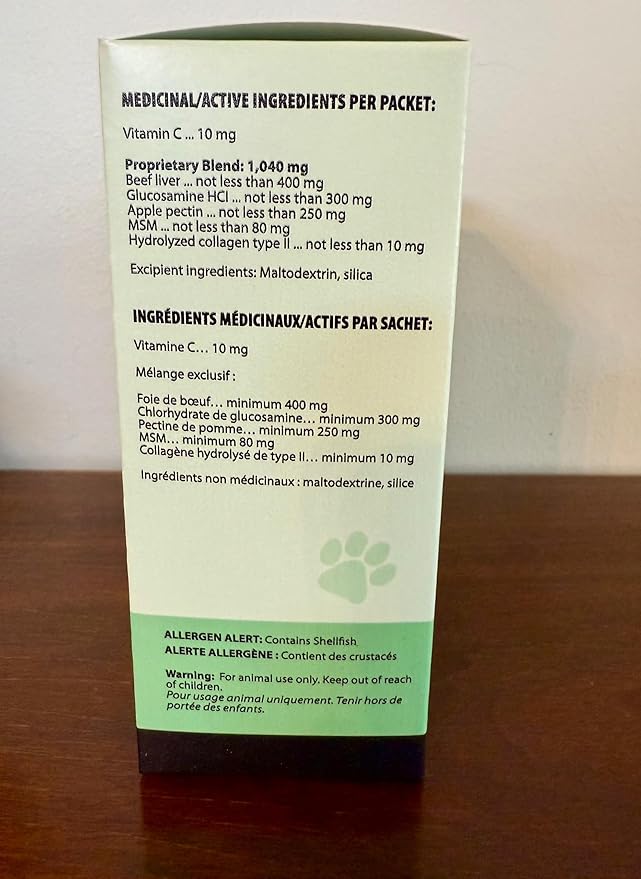 Extend Dog Hip and Joint Supplement Beef Flavored Powder Packets with Glucosamine, Chondroitin, MSM & Collagen, Hip & Joint Support, Mobility & Cartilage Health, Daily Dog Supplement, 60 Count