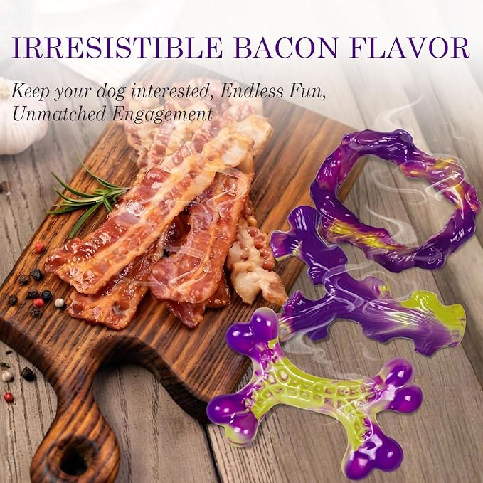Frienhund Tough Dog Toys for Aggressive Chewers 3 Pack, Indestructible Dog Toys for Large Dogs, Dog Chew Toys, Aggressive Chew Toys to Keep Them Busy, Dog Bones for 15-100lbs Puppy/Medium/Large Breeds