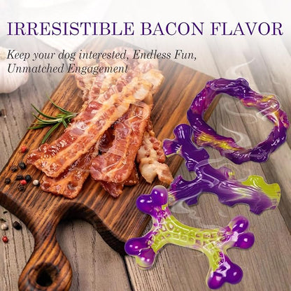 Frienhund Tough Dog Toys for Aggressive Chewers 3 Pack, Indestructible Dog Toys for Large Dogs, Dog Chew Toys, Aggressive Chew Toys to Keep Them Busy, Dog Bones for 15-100lbs Puppy/Medium/Large Breeds