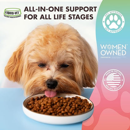 LIQUID-VET Total & Complete Support for Dogs – Joint, Allergy, Digestive & Immune Health – 10 Active Ingredients in 1 - Made for Picky Eaters (8 Fluid Ounces, Unflavored)