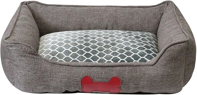 – Premium Dog or Cat Bed | Large Dog Bed Measures 30 x 23 x 7, Perfect for Pets up to 55 lbs. | 100% Polyester Pet Bed | Charcoal Gray