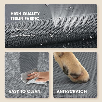 Czpalo Elevated Dog Bed, Raised Outdoor Dog Bed for Extra Large Sized Dog, Portable Cooling Pet Cot with Breathable & Washable Mesh, Indoor & Outdoor Pet Hammock with Skid-Resistant Feet.