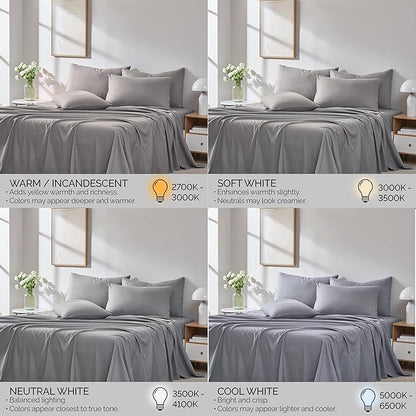 Southshore Fine Living, Inc. 21 Inch King Sheets Deep Pocket Set, 6 Piece Deep Pocket King Sheet Set, Pet Hair Resistant Bedding, Breathable Microfiber Deep Pocket Fitted Sheet - Steel Grey Sheets