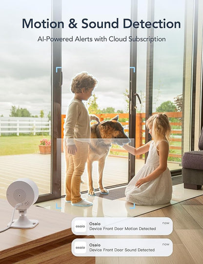 GNCC Only 2.4GHz Indoor Security Camera, 1080P Cameras for Home Security, Motion Detection, Two-Way Audio, Night Vision, Dog Camera with App, Easy Install, Cloud Storage Subscription Required(2-Pack)