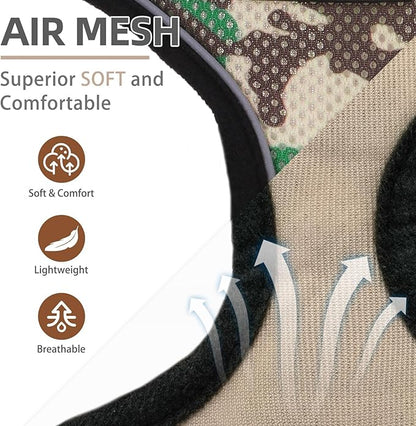 PUPTECK Soft Mesh Dog Harness and Leash Set Pet Puppy Cat Comfort Padded Vest No Pull Harnesses, Camouflage, L