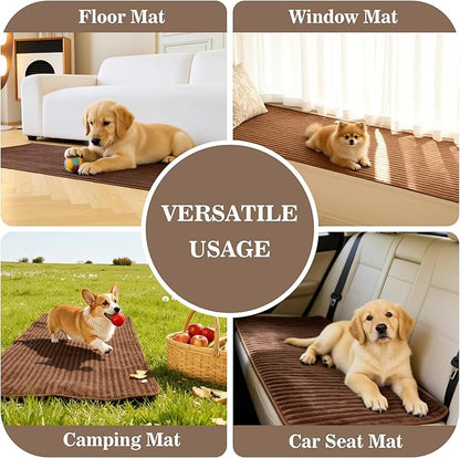 MYSKY HOME 100% Waterproof Couch Cover, Couch Covers for Dogs Washable, Non Slip Couch Covers for 3 Cushion Sofa Pet Friendly, Sofa Covers Slipcovers Furniture Protector Dog Bed Cover, Brown35 x82.7