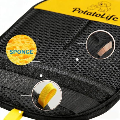 PotatoLife Pet Hair Removal Glove Upgraded Reusable Electrostatic Washable Fur Remover for Dogs Cats, Grooming Mitt for Couch, Sofa, Furniture, Carpet, Clothing and Car Seat, 2-Pack Small