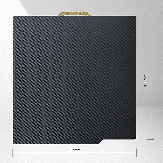 Textured PEI & Smooth PET (Carbon Fiber Pattern) Heat Bed Plate Flexible Print Bed Compatible with Bambu Lab X1C / X1 / X1E / A1 / P1S / P1P