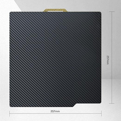 Textured PEI & Smooth PET (Carbon Fiber Pattern) Heat Bed Plate Flexible Print Bed Compatible with Bambu Lab X1C / X1 / X1E / A1 / P1S / P1P
