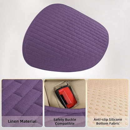Dark Pruple Car Seat Covers Front Seats,2 Pack Seat Covers for Cars Truck SUV,Front Seat Covers with Storage Pocket(Dark Pruple-Front Seat)