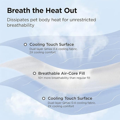 Bedsure Cooling Blanket for Large Dogs with Breathable Air-Core Fill Q-MAX>0.4 - Dog Cooling Mat Soft, Lightweight Pet Cat Throw Cold Blanket Washable for Summer, Pale Jade, 40x50