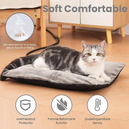 Outdoor Heating Pad，Heating Pet Bed for Small, Medium, Large and Dogs/Cats - Auto Temperature Control Outdoor Heated Pet Pad. (M -16 x 12 inch)