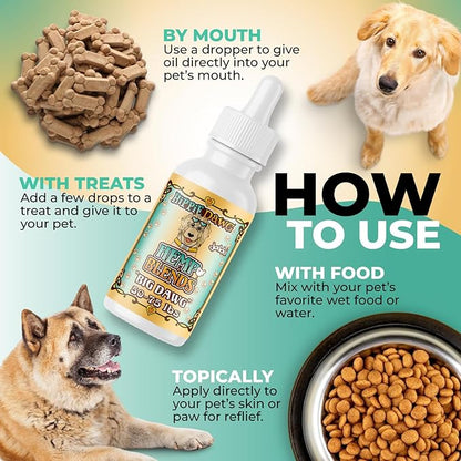 Hippie Dawg Big DAWG Hemp Oil for Large Dogs (50-75 lbs) - Maximum Strength Hip and Joint Support with Glucosamine, Collagen & Hyaluronic Acid - Natural Calming Tincture for Mobility & Wellness - 1oz