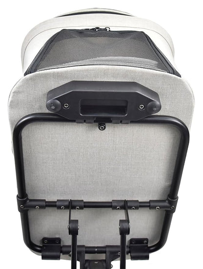 ROODO 2026 Upgraded Version 3 in 1 Dog Cat Stroller with Detachable Carrier Lightweight Folding Portable All Terrain Pet Travel System Puppy Kitty Doggie Bunny Stroller for 30lbs(Light Khaki)