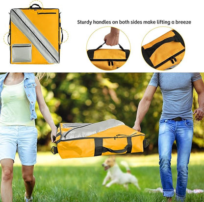 Storage Bag of Dog Playpen, Portable Dog Fence Bag for RV Travel, Compatible with Most 32" H, 8-Panel and 9-Stake Pet Fence Shoulder Bag