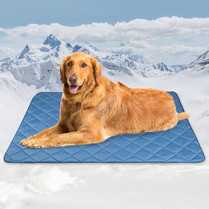 Tuiskusa Premium Cooling Blanket for Dogs Pet Cooling Pads Washable Pet Cool Mat for Cats Hot Weather Puppy Lightweight Throw Calming Pad(60x80 inches)